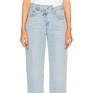 Agolde criss cross straight leg jeans in Wired